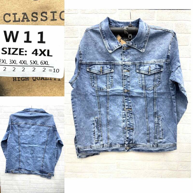 Kurtka jeansowa męska Roz 2XL-6XL, 1 Kolor Paczka 10 szt
